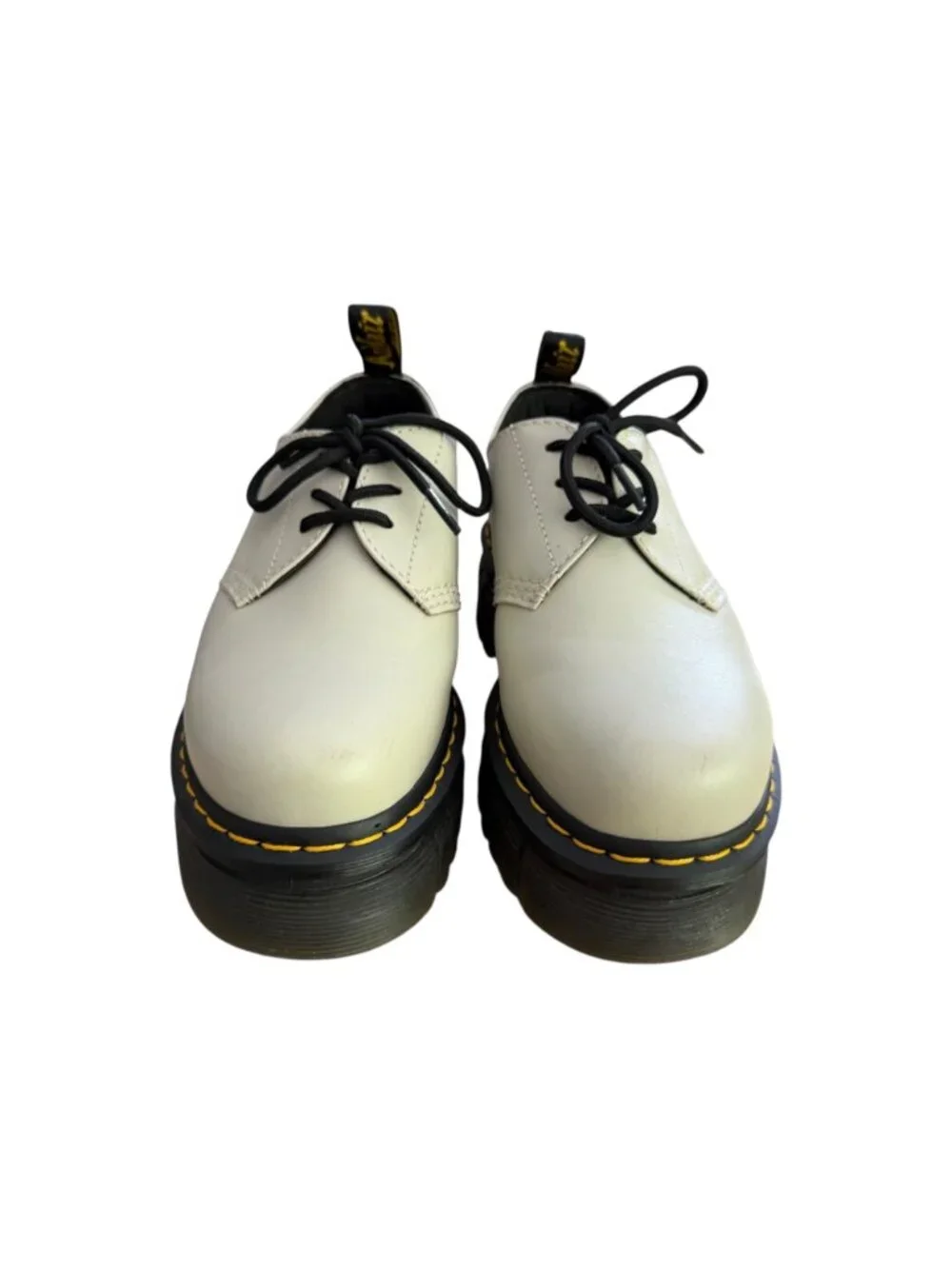 Dr Martens Goth Punk Cyber Audrick 3-Eye Lace Up Oxford Derby Shoes Taupe 8 EU39